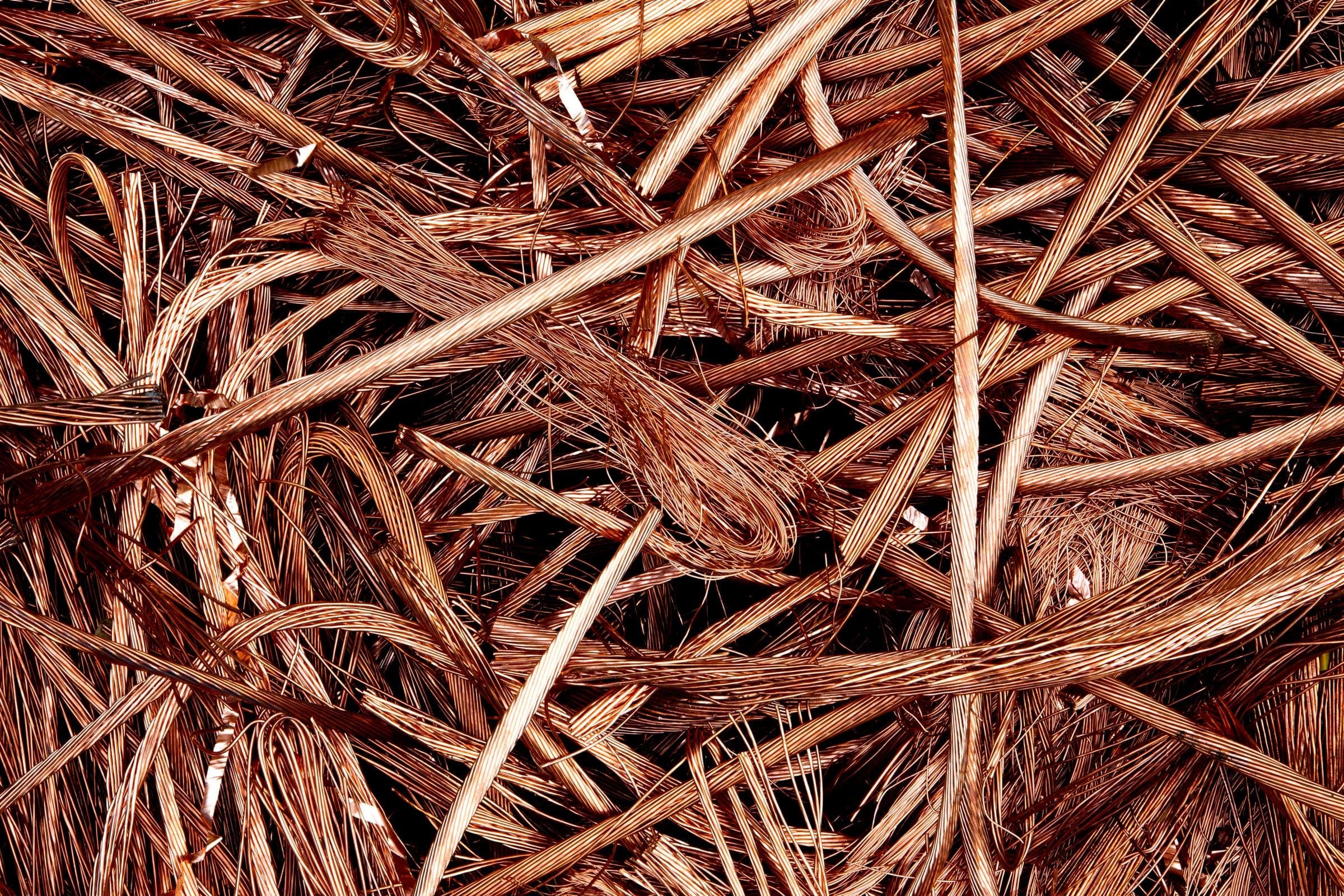 Tangled scrap copper wire Tangled scrap copper wire
