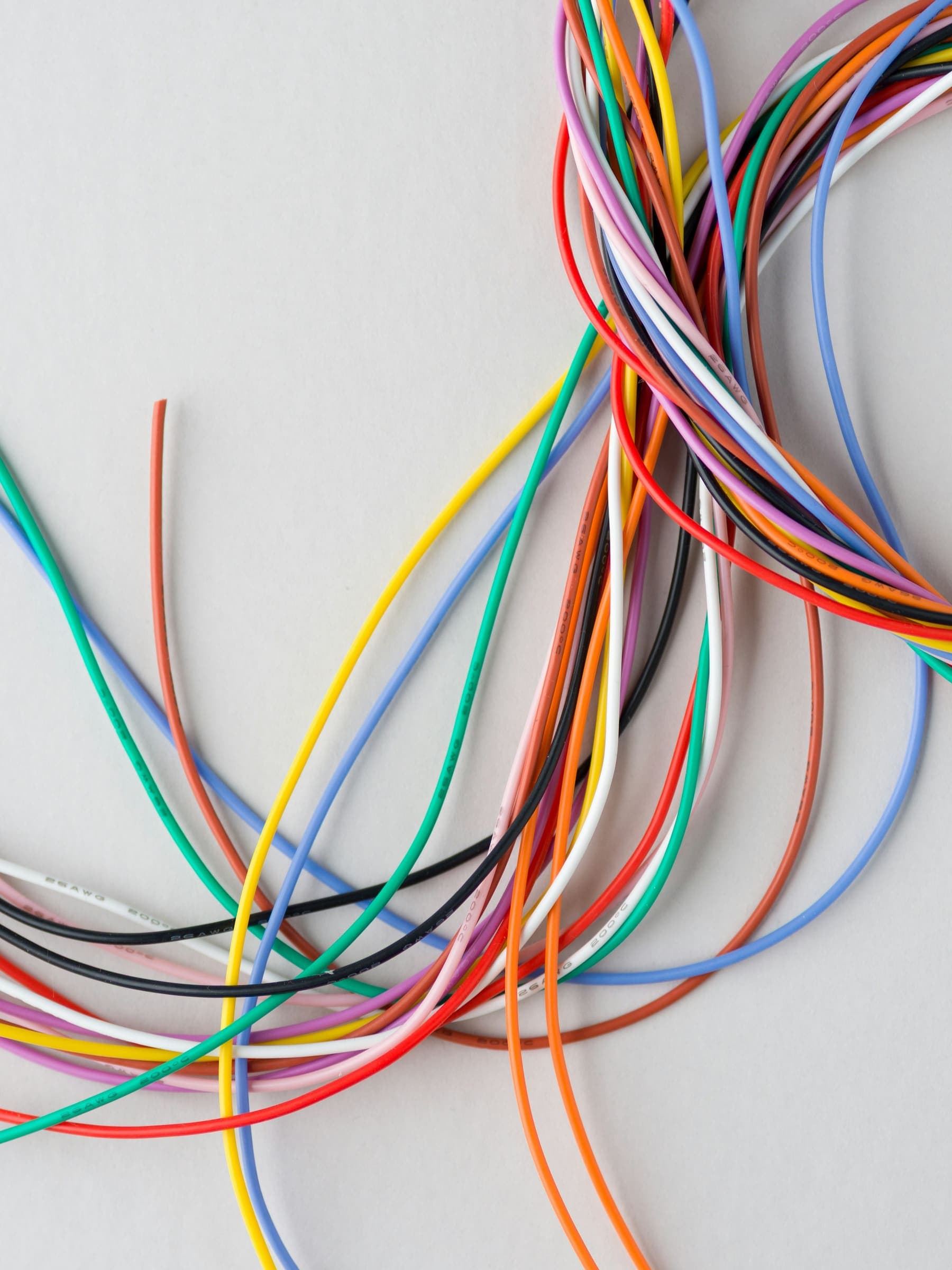 Colourful insulated electrical wires Colourful insulated electrical wires